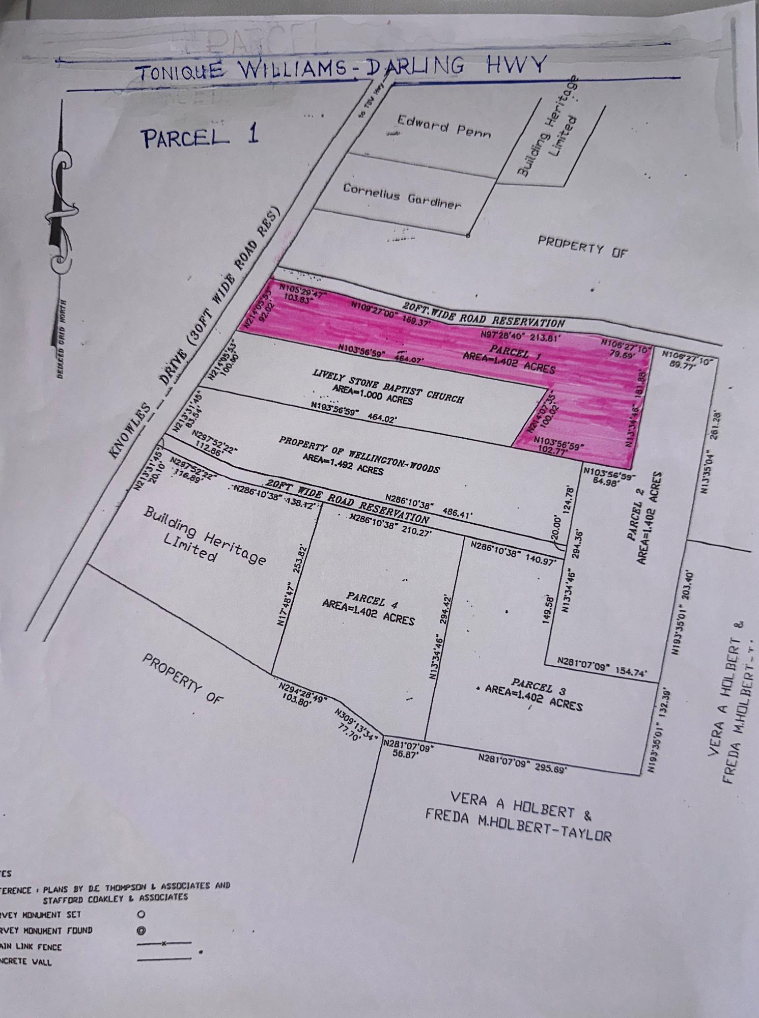 TONIQUE WILLIAMS-DARLING PARCEL 1 — 1.402 ACRES