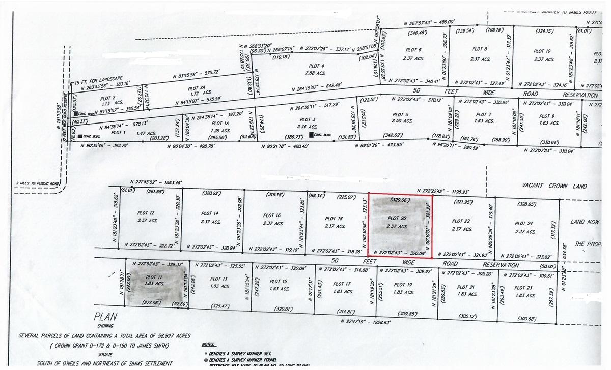 PLOT# 20 O’NEIL’S