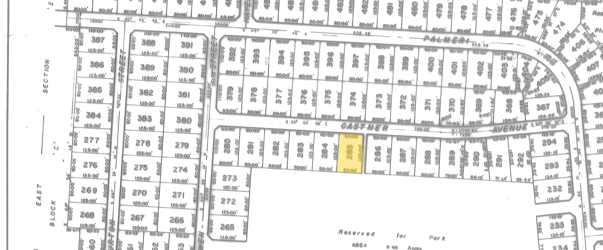 CASTNER AVENUE